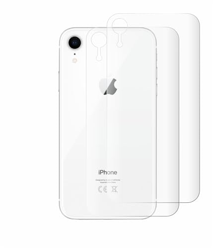 BROTECT 2 Stück Full-Cover Schutzfolie für Apple iPhone XR (Rückseite) Full-Screen Displayschutz-Folie [3D Curved, Anti-Fingerprint, Kristall-Klar] von BROTECT