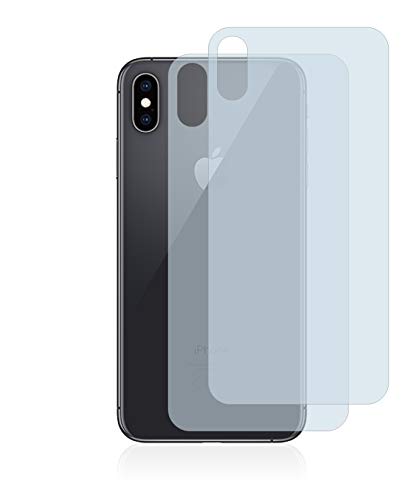 BROTECT 2 Stück Full-Cover Schutzfolie für Apple iPhone Xs Max (Rückseite) Full-Screen Displayschutz-Folie [3D Curved, Kristall-Klar] von BROTECT