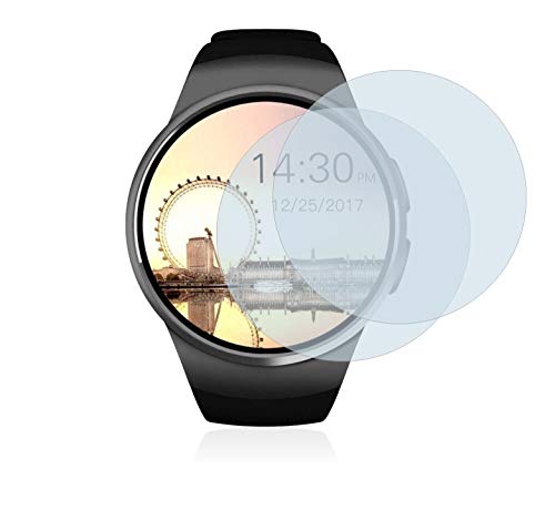 BROTECT 2 Stück Full-Cover Schutzfolie für Evershop Bluetooth Smartwatch (1.5") Full-Screen Displayschutz-Folie [3D Curved, Kristall-Klar] von BROTECT