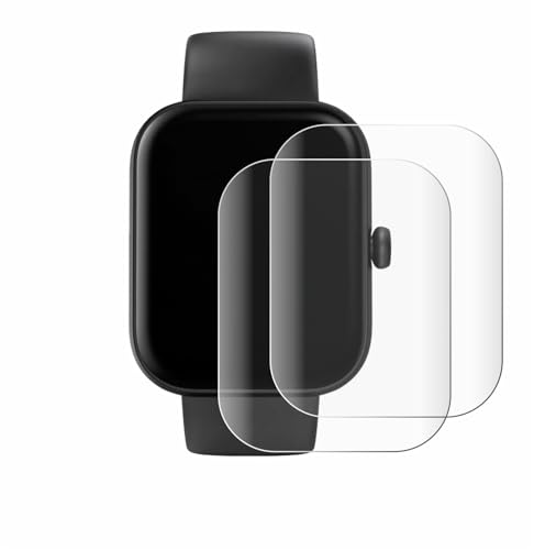 BROTECT 2 Stück Full-Cover Schutzfolie für Hama Smartwatch 5000 Full-Screen Displayschutz-Folie [3D Curved, Anti-Fingerprint, Kristall-Klar] von BROTECT