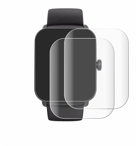 BROTECT 2 Stück Full-Cover Schutzfolie für Hama Smartwatch 6010 Full-Screen Displayschutz-Folie [3D Curved, Anti-Fingerprint, Kristall-Klar] von BROTECT
