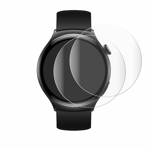 BROTECT 2 Stück Full-Cover Schutzfolie für Huawei Watch 4 Active (46 mm) Full-Screen Displayschutz-Folie [3D Curved, Kristall-Klar] von BROTECT