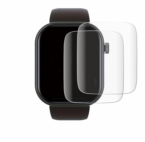 BROTECT 2 Stück Full-Cover Schutzfolie für Smartwatch IDW13 1.8" Full-Screen Displayschutz-Folie [3D Curved, Anti-Fingerprint, Kristall-Klar] von BROTECT
