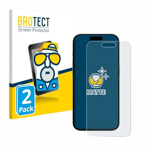 BROTECT 2x Entspiegelungs-Schutzfolie kompatibel mit Apple iPhone 15 Pro Matte Displayschutz-Folie, Anti-Reflex, Anti-Fingerprint BROTECT 2x Entspiegelungs-Schutzfolie kompatibel mit Apple iPhone 15 Pro Matte Displayschutz-Folie, Anti-Reflex, Anti-Fingerprint von BROTECT