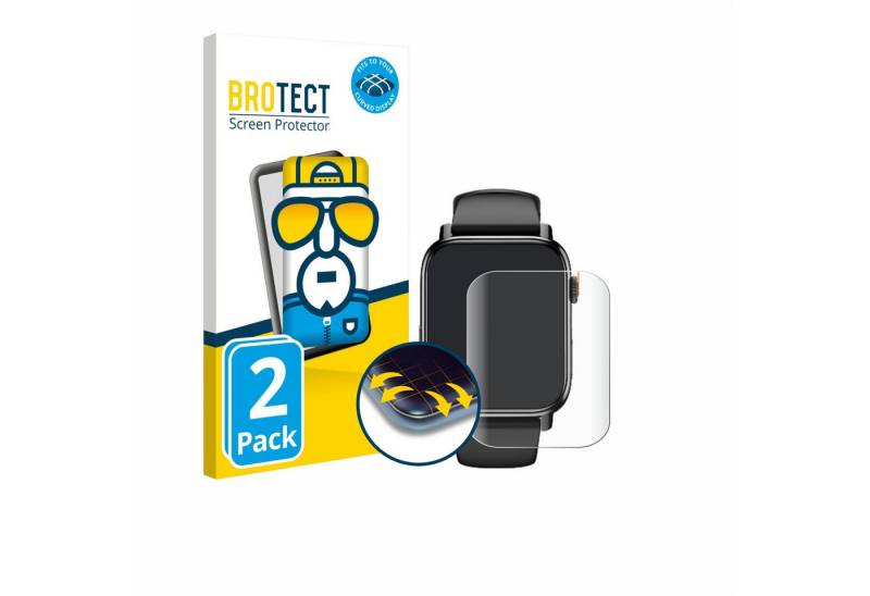 BROTECT Displayschutzfolie Fullscreen Schutzfolie für Banlvs G59 1.83", 2 Stück, Displayschutz Folie Fullcover Klar Transparent von BROTECT