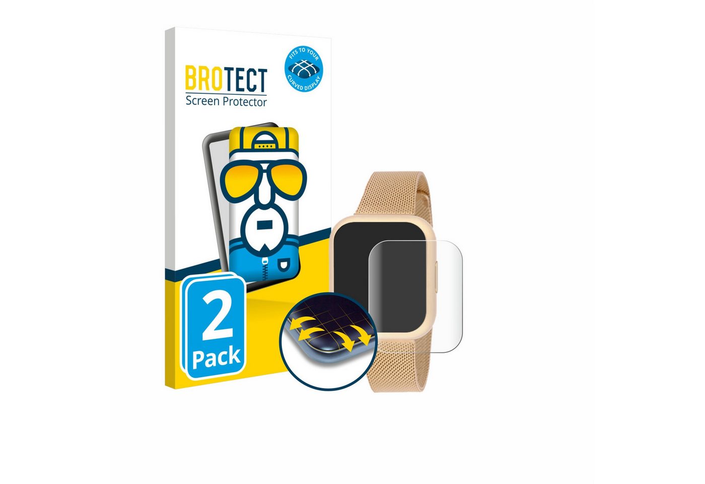 BROTECT Displayschutzfolie Fullscreen Schutzfolie für Liu Jo Smartwatch Voice Mini, 2 Stück, 2 Stück, Displayschutz Folie Fullcover Klar Transparent BROTECT Displayschutzfolie Fullscreen Schutzfolie für Liu Jo Smartwatch Voice Mini, 2 Stück, 2 Stück, Displayschutz Folie Fullcover Klar Transparent von BROTECT