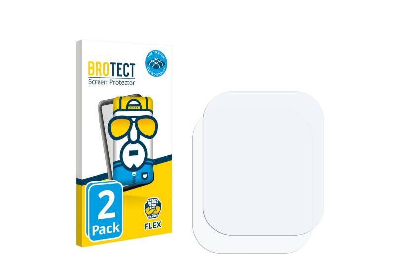 BROTECT Displayschutzfolie Fullscreen Schutzfolie für Smartwatch QS16Pro, 2 Stück, Displayschutz Folie Fullcover Klar Transparent von BROTECT