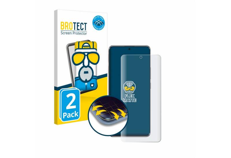 BROTECT Displayschutzfolie Fullscreen Schutzfolie für Xiaomi Poco X7, 2 Stück, Displayschutz Folie Fullcover Matt Entspiegelungsfolie von BROTECT