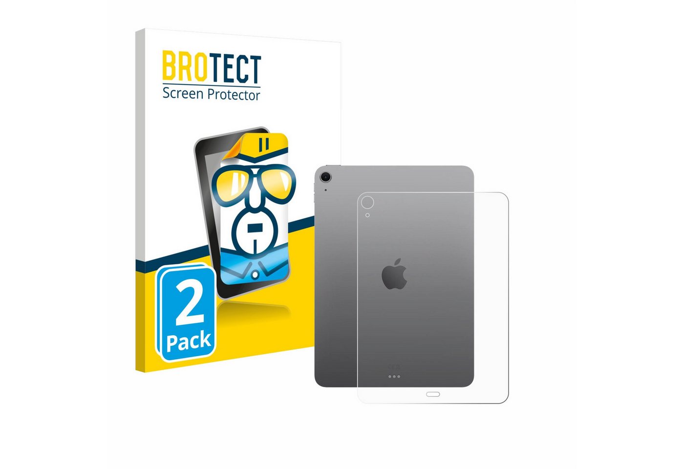 BROTECT Displayschutzfolie Schutzfolie für Apple iPad Air 11" 2025 (Rückseite), 2 Stück, Displayschutz Schutz Folie Klar Transparent von BROTECT