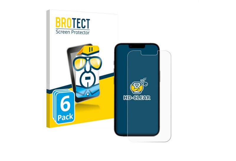BROTECT Displayschutzfolie Schutzfolie für Apple iPhone 16e, 6 Stück, 6 Stück, Displayschutz Schutz Folie Klar Transparent von BROTECT