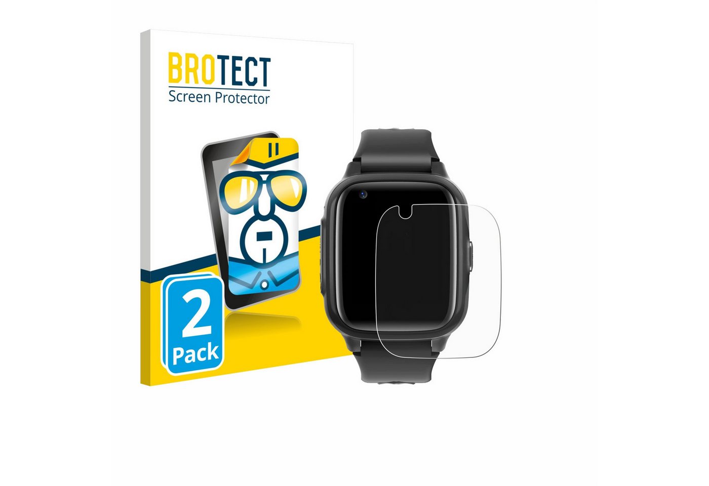 BROTECT Displayschutzfolie Schutzfolie für Krostming Kids Smartwatch GPS 4G, 2 Stück, 2 Stück, Displayschutz Schutz Folie Klar Transparent BROTECT Displayschutzfolie Schutzfolie für Krostming Kids Smartwatch GPS 4G, 2 Stück, 2 Stück, Displayschutz Schutz Folie Klar Transparent von BROTECT