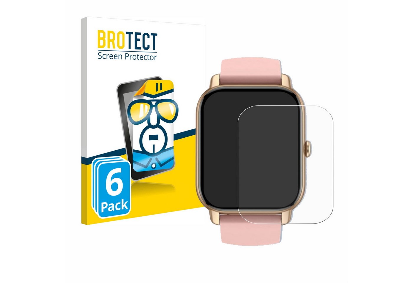 BROTECT Displayschutzfolie Schutzfolie für Sross Smartwatch 1.83", 6 Stück, Displayschutz Schutz Folie Klar Transparent BROTECT Displayschutzfolie Schutzfolie für Sross Smartwatch 1.83", 6 Stück, Displayschutz Schutz Folie Klar Transparent von BROTECT
