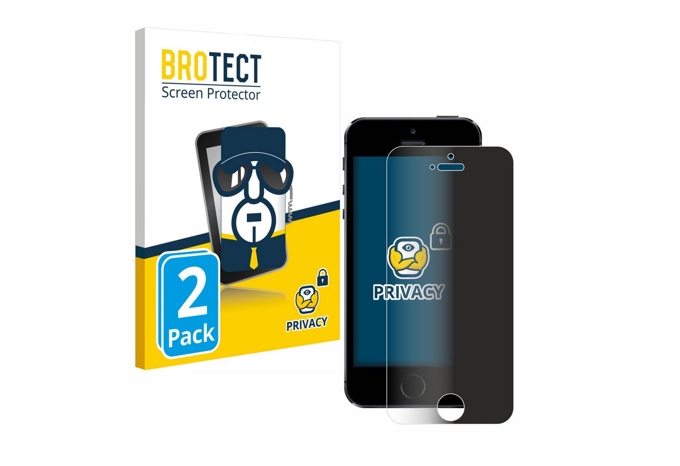 BROTECT Displayschutzfolie Sichtschutzfolie für Apple iPhone 5S, 2 Stück, Anti-Spy Privacy Sichtschutz Blickschutzfolie Blaulicht-Schutz BROTECT Displayschutzfolie Sichtschutzfolie für Apple iPhone 5S, 2 Stück, Anti-Spy Privacy Sichtschutz Blickschutzfolie Blaulicht-Schutz von BROTECT