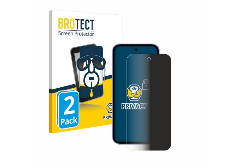 BROTECT Displayschutzfolie Sichtschutzfolie für Google Pixel 9a, 2 Stück, Anti-Spy Privacy Sichtschutz Blickschutzfolie Blaulicht-Schutz von BROTECT