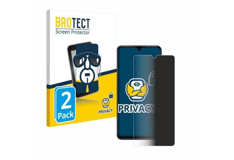 BROTECT Displayschutzfolie Sichtschutzfolie für Huawei P30 lite, 2 Stück, Anti-Spy Privacy Sichtschutz Blickschutzfolie Blaulicht-Schutz von BROTECT