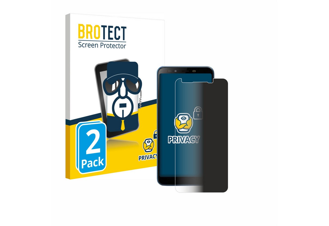 BROTECT Displayschutzfolie Sichtschutzfolie für Infinix Smart 2, 2 Stück, Anti-Spy Privacy Sichtschutz Blickschutzfolie Blaulicht-Schutz BROTECT Displayschutzfolie Sichtschutzfolie für Infinix Smart 2, 2 Stück, Anti-Spy Privacy Sichtschutz Blickschutzfolie Blaulicht-Schutz von BROTECT