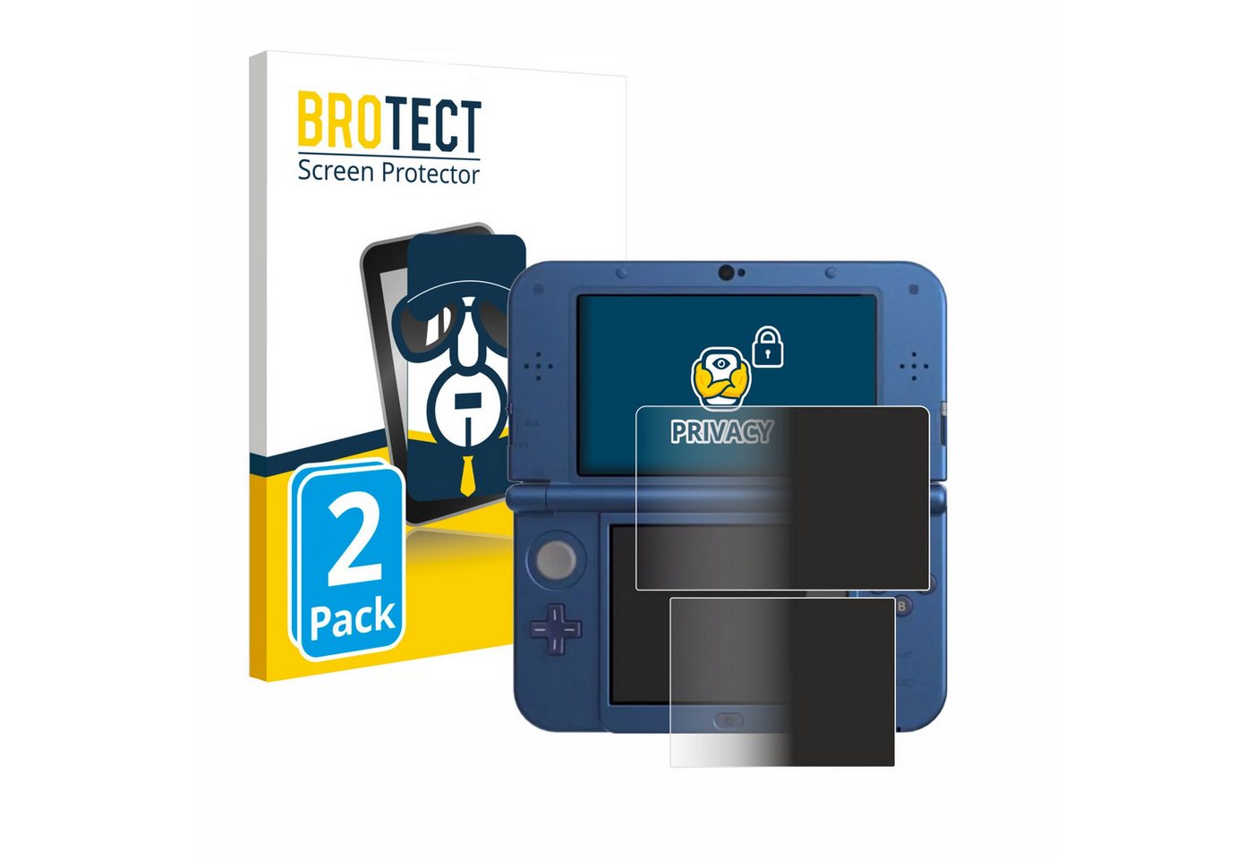 BROTECT Displayschutzfolie Sichtschutzfolie für Nintendo New 3DS XL, 2 Stück, 2 Stück, Anti-Spy Privacy Sichtschutz Blickschutzfolie Blaulicht-Schutz BROTECT Displayschutzfolie Sichtschutzfolie für Nintendo New 3DS XL, 2 Stück, 2 Stück, Anti-Spy Privacy Sichtschutz Blickschutzfolie Blaulicht-Schutz von BROTECT