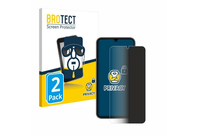 BROTECT Displayschutzfolie Sichtschutzfolie für Samsung Galaxy A34 5G Enterprise Edition, 2 Stück, Anti-Spy Privacy Sichtschutz Blickschutzfolie Blaulicht-Schutz von BROTECT