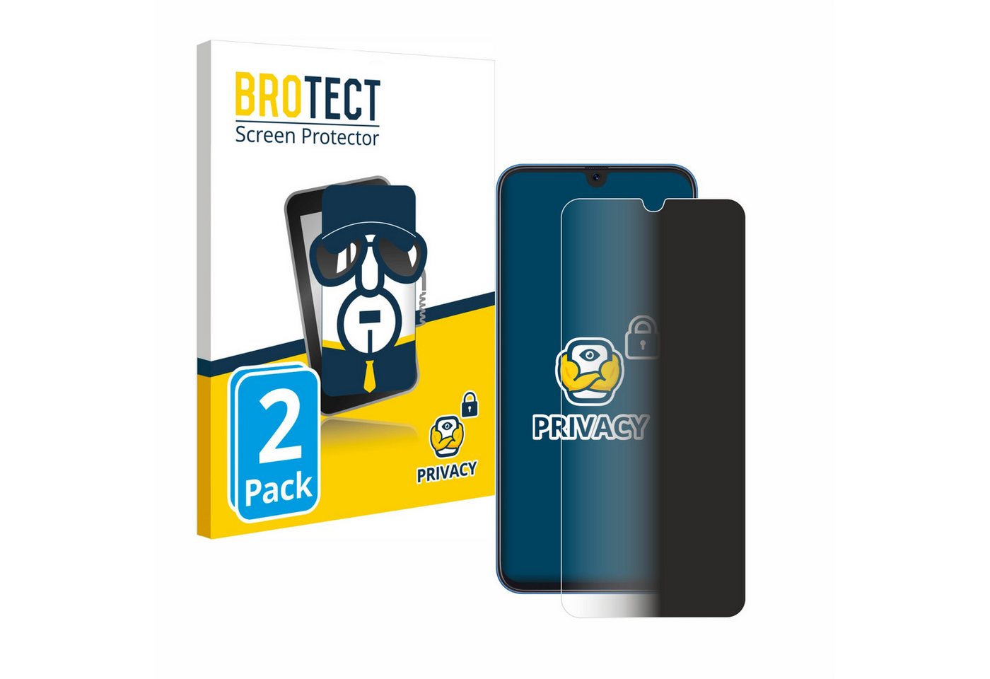 BROTECT Displayschutzfolie Sichtschutzfolie für Samsung Galaxy A50, 2 Stück, Anti-Spy Privacy Sichtschutz Blickschutzfolie Blaulicht-Schutz BROTECT Displayschutzfolie Sichtschutzfolie für Samsung Galaxy A50, 2 Stück, Anti-Spy Privacy Sichtschutz Blickschutzfolie Blaulicht-Schutz von BROTECT