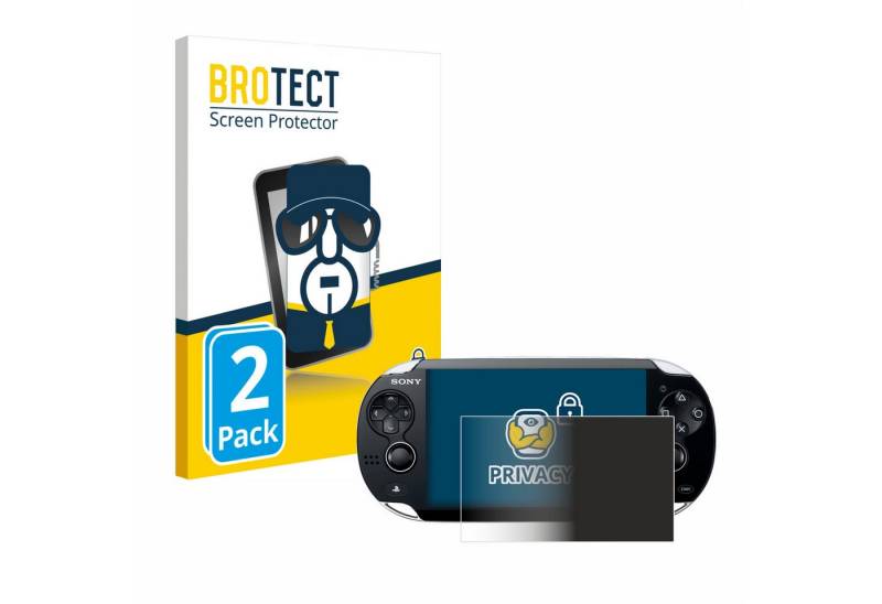 BROTECT Displayschutzfolie Sichtschutzfolie für Sony Playstation PS Vita, 2 Stück, 2 Stück, Anti-Spy Privacy Sichtschutz Blickschutzfolie Blaulicht-Schutz von BROTECT