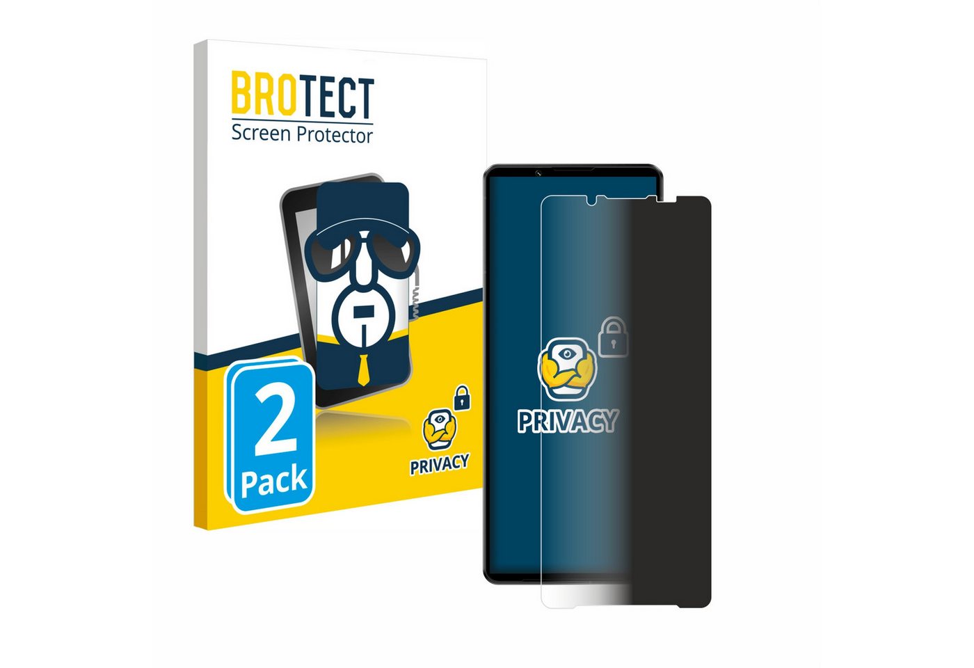 BROTECT Displayschutzfolie Sichtschutzfolie für Sony Xperia 1 IV, 2 Stück, Anti-Spy Privacy Sichtschutz Blickschutzfolie Blaulicht-Schutz BROTECT Displayschutzfolie Sichtschutzfolie für Sony Xperia 1 IV, 2 Stück, Anti-Spy Privacy Sichtschutz Blickschutzfolie Blaulicht-Schutz von BROTECT
