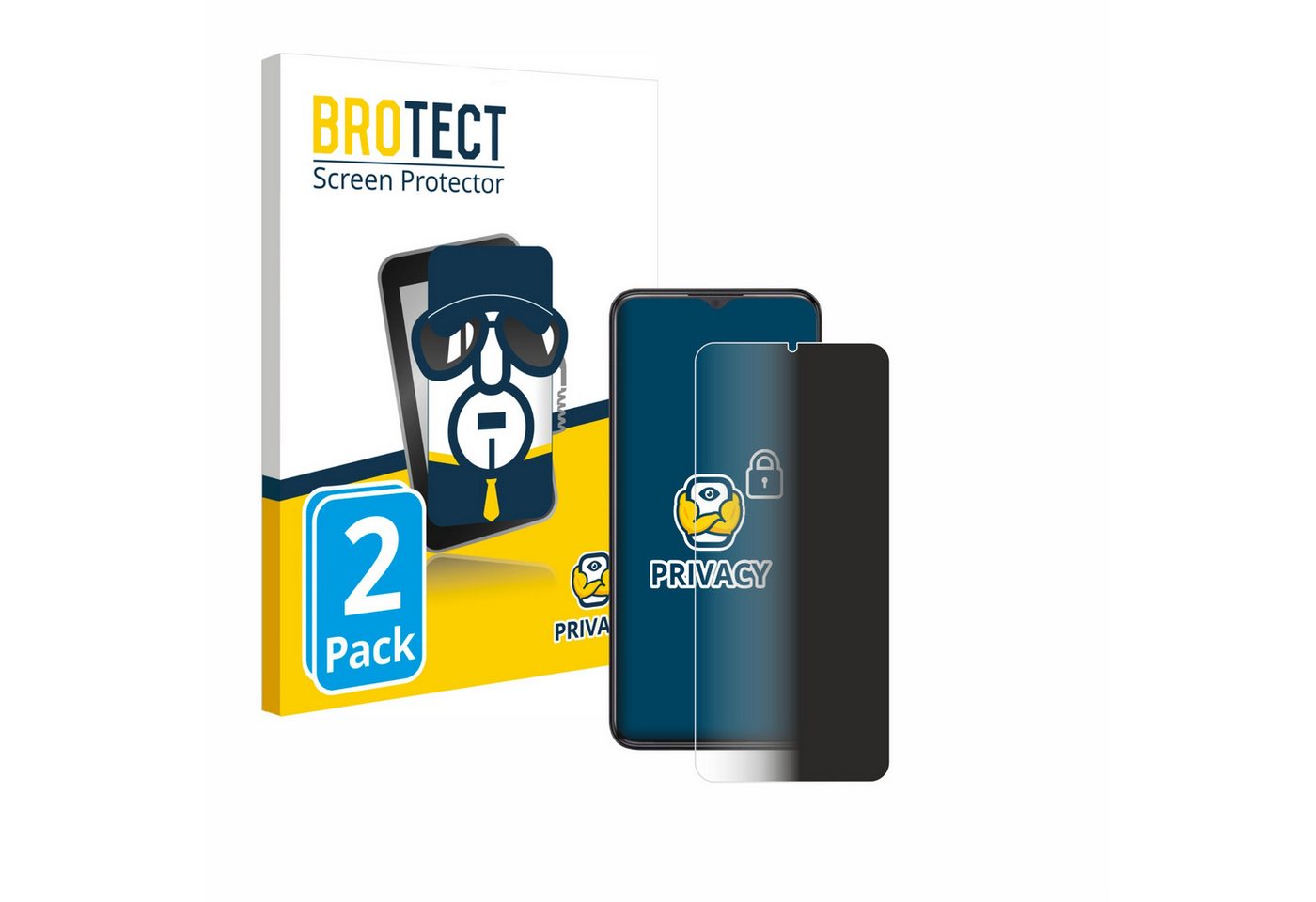 BROTECT Displayschutzfolie Sichtschutzfolie für ZTE Blade A34, 2 Stück, Anti-Spy Privacy Sichtschutz Blickschutzfolie Blaulicht-Schutz BROTECT Displayschutzfolie Sichtschutzfolie für ZTE Blade A34, 2 Stück, Anti-Spy Privacy Sichtschutz Blickschutzfolie Blaulicht-Schutz von BROTECT