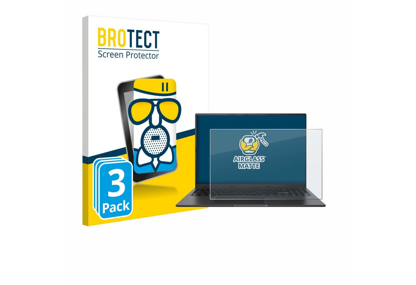 BROTECT Displayschutzglas Schutzglas für ASUS Vivobook 16X OLED M3604, 3 Stück, 3 Stück, Schutzfolie Display Schutz Glas Folie matt BROTECT Displayschutzglas Schutzglas für ASUS Vivobook 16X OLED M3604, 3 Stück, 3 Stück, Schutzfolie Display Schutz Glas Folie matt von BROTECT