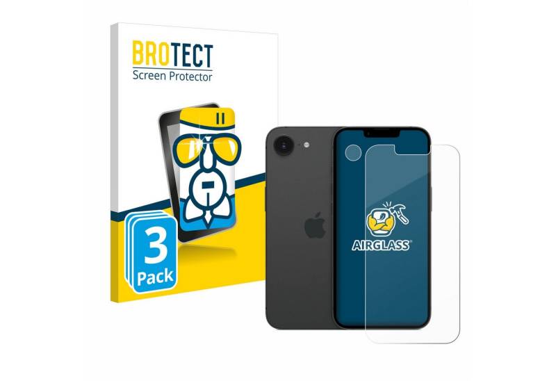 BROTECT Displayschutzglas Schutzglas für Apple iPhone 16e (Display+Kamera), 3 Stück, 3 Stück, Schutzfolie Display Schutz Glas Folie klar von BROTECT