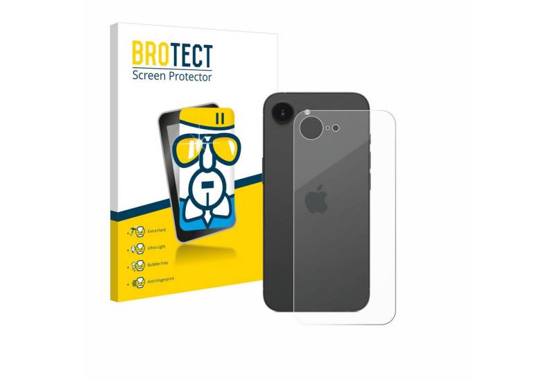 BROTECT Displayschutzglas Schutzglas für Apple iPhone 16e (Rückseite), 1 Stück, Schutzfolie Display Schutz Glas Folie klar von BROTECT
