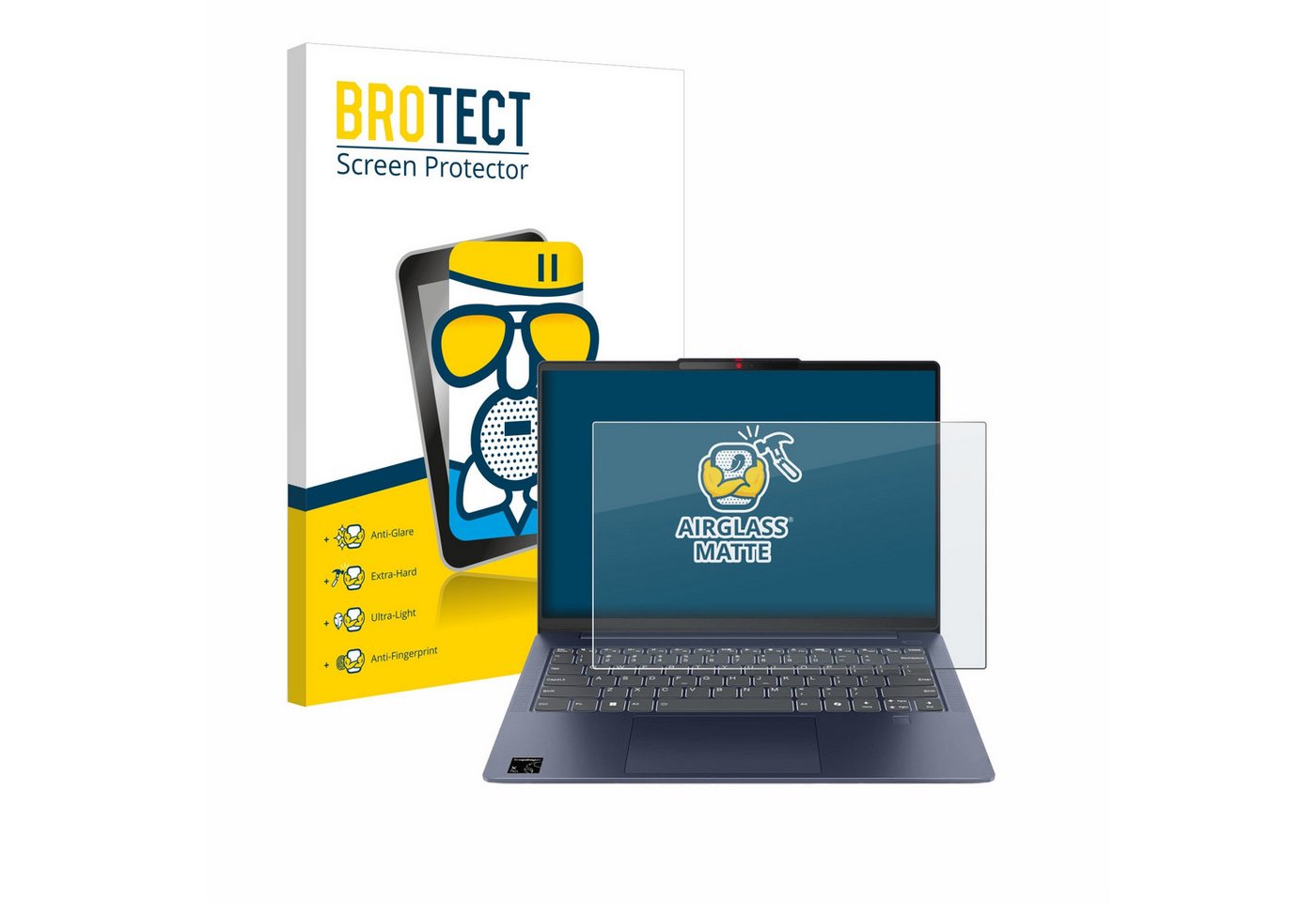 BROTECT Displayschutzglas Schutzglas für Lenovo IdeaPad Slim 5x Gen 9 14", 1 Stück, Schutzfolie Display Schutz Glas Folie matt von BROTECT