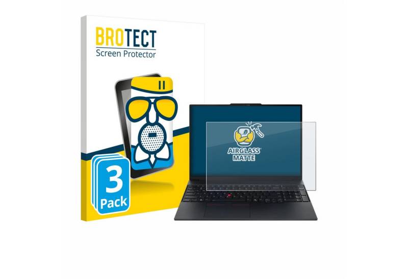 BROTECT Displayschutzglas Schutzglas für Lenovo ThinkPad E16 Gen 3, 3 Stück, Schutzfolie Display Schutz Glas Folie matt von BROTECT