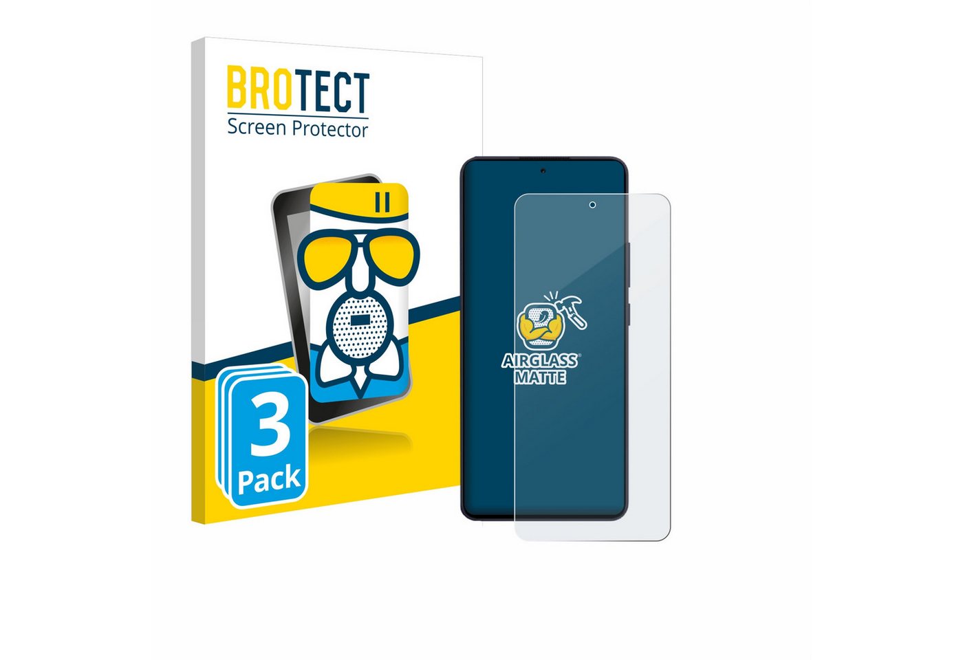 BROTECT Displayschutzglas Schutzglas für Oppo Reno 13 F, 3 Stück, Schutzfolie Display Schutz Glas Folie matt von BROTECT