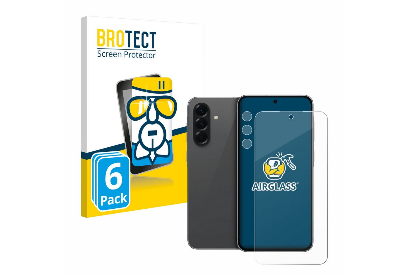 BROTECT Displayschutzglas Schutzglas für Samsung Galaxy A56 5G Enterprise Edition (Display+Kamera), 6 Stück, 6 Stück, Schutzfolie Display Schutz Glas Folie klar von BROTECT