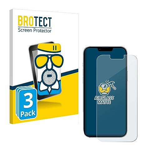 BROTECT Entspiegelungs Schutzglas für Apple iPhone 13 Pro Max (3 Stück) Schutzfolie Panzer Folie Glas Matt [Extrem Kratzfest 9H, Anti-Reflex] von BROTECT