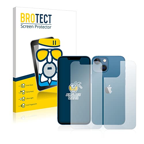 BROTECT Entspiegelungs Schutzglas für Apple iPhone 13 mini (Display+Rückseite) Schutzfolie Panzer Folie Glas Matt [Extrem Kratzfest 9H, Anti-Reflex] von BROTECT