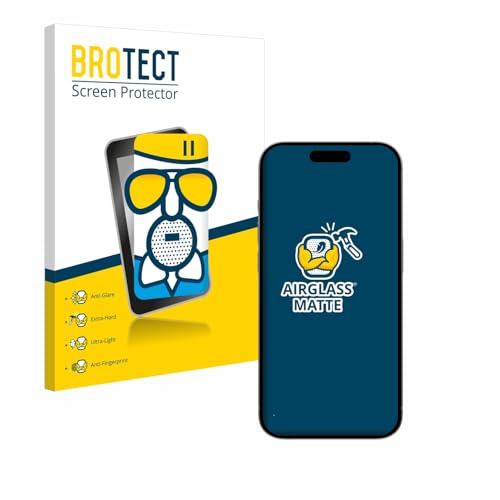 BROTECT Entspiegelungs Schutzglas für Apple iPhone 15/15 Pro Schutzfolie Panzer Folie Glas Matt [Extrem Kratzfest 9H, Anti-Reflex] von BROTECT