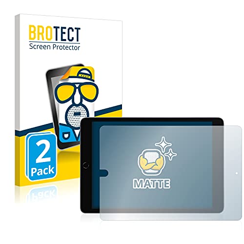 BROTECT Entspiegelungs-Schutzfolie für Apple iPad 10.2" 2021 (im Querformat, 9. Gen.) (2 Stück) Matte Displayschutz-Folie, Anti-Fingerprint von BROTECT