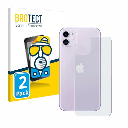 BROTECT Entspiegelungs-Schutzfolie für Apple iPhone 11 (Rückseite) (2 Stück) Matte Displayschutz-Folie, Anti-Reflex, Anti-Fingerprint von BROTECT