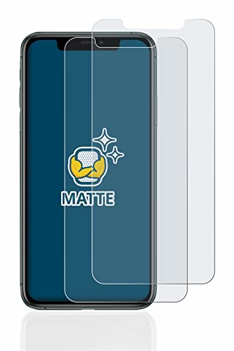 BROTECT Entspiegelungs-Schutzfolie für Apple iPhone 11 Pro Max (2 Stück) Matte Displayschutz-Folie, Anti-Reflex, Anti-Fingerprint von BROTECT