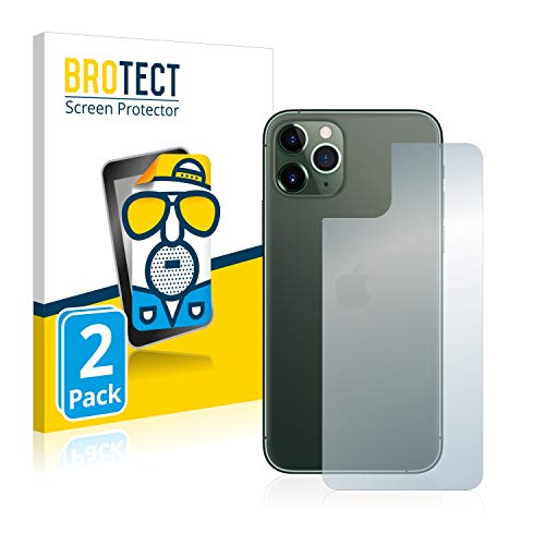 BROTECT Entspiegelungs-Schutzfolie für Apple iPhone 11 Pro Max (Rückseite) (2 Stück) Matte Displayschutz-Folie, Anti-Reflex, Anti-Fingerprint von BROTECT