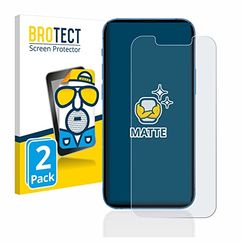 BROTECT Entspiegelungs-Schutzfolie für Apple iPhone 13 mini (2 Stück) Matte Displayschutz-Folie, Anti-Reflex, Anti-Fingerprint von BROTECT