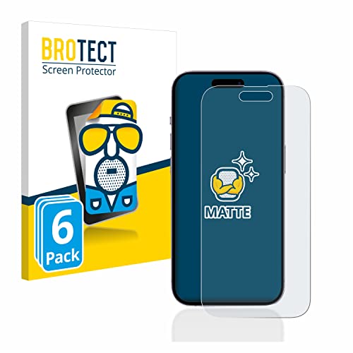 BROTECT Entspiegelungs-Schutzfolie für Apple iPhone 14 Pro (6 Stück) Matte Displayschutz-Folie, Anti-Reflex, Anti-Fingerprint von BROTECT