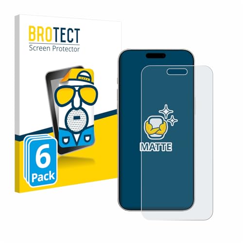 BROTECT Entspiegelungs-Schutzfolie für Apple iPhone 16 Plus (6 Stück) Matte Displayschutz-Folie, Anti-Reflex, Anti-Fingerprint von BROTECT