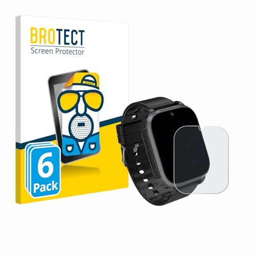 BROTECT Entspiegelungs-Schutzfolie für Kesasohe 4G Kids Smartwatch (6 Stück) Matte Displayschutz-Folie, Anti-Reflex, Anti-Fingerprint von BROTECT