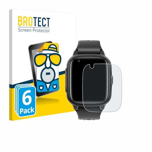 BROTECT Entspiegelungs-Schutzfolie für Krostming Kids Smartwatch GPS 4G (6 Stück) Matte Displayschutz-Folie, Anti-Reflex, Anti-Fingerprint von BROTECT