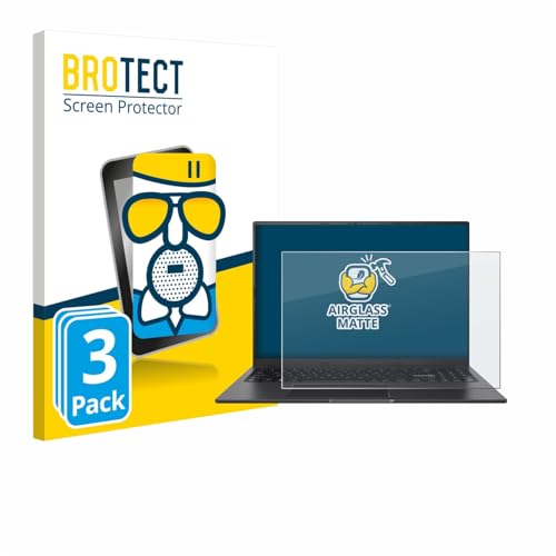 BROTECT Entspiegelungs Schutzglas für ASUS Vivobook 16X OLED M3604 (3 Stück) Schutzfolie Panzer Folie Glas Matt [Extrem Kratzfest 9H, Anti-Reflex] von BROTECT