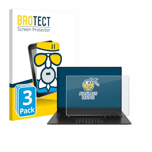BROTECT Entspiegelungs Schutzglas für ASUS ZenBook 14 OLED UM3406 (3 Stück) Schutzfolie Panzer Folie Glas Matt [Extrem Kratzfest 9H, Anti-Reflex] von BROTECT