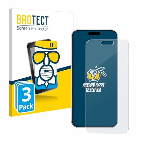 BROTECT Entspiegelungs Schutzglas für Apple iPhone 16 Pro Max (3 Stück) Schutzfolie Panzer Folie Glas Matt [Extrem Kratzfest 9H, Anti-Reflex] von BROTECT
