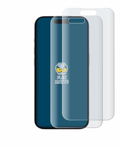 BROTECT Full-Cover Schutzfolie Matt für Apple iPhone 15 Pro (2 Stück) - Full-Screen Displayschutz-Folie, 3D Curved, Anti-Reflexion von BROTECT