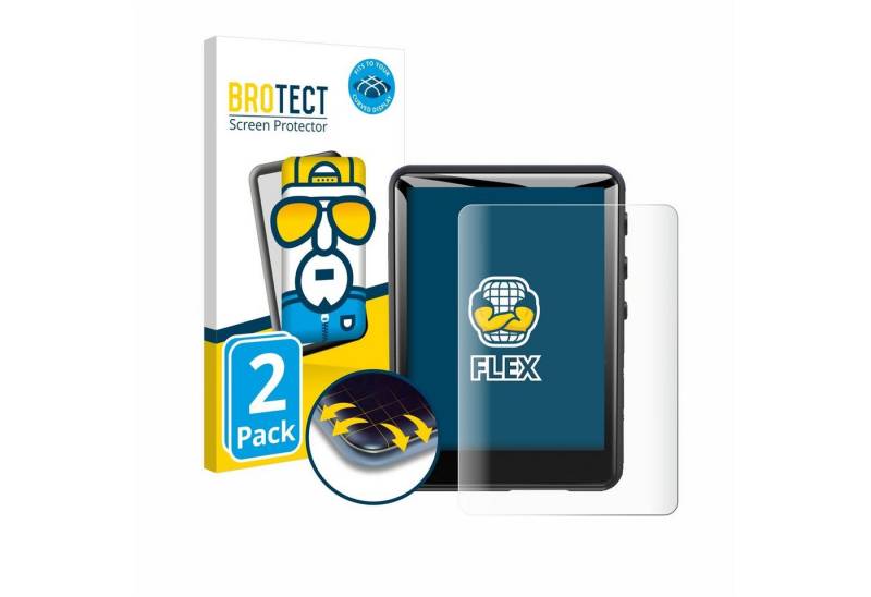 BROTECT Full-Screen Schutzfolie für Zaqe MP3 Player M4 (64GB 2,4), Displayschutzfolie, 2 Stück, 3D Curved klar von BROTECT